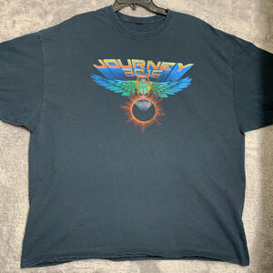 Journey 2015 North American Tour Graphic T-Shirt Mens XXL Faded Navy Blue Scarab